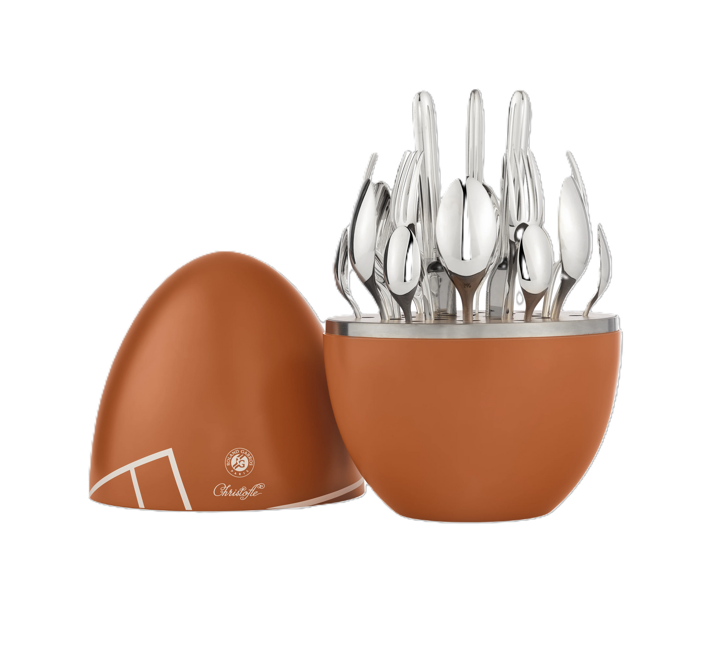 MOOD ROLAND-GARROS 24-Piece Silver-Plated Flatware Set with Chest