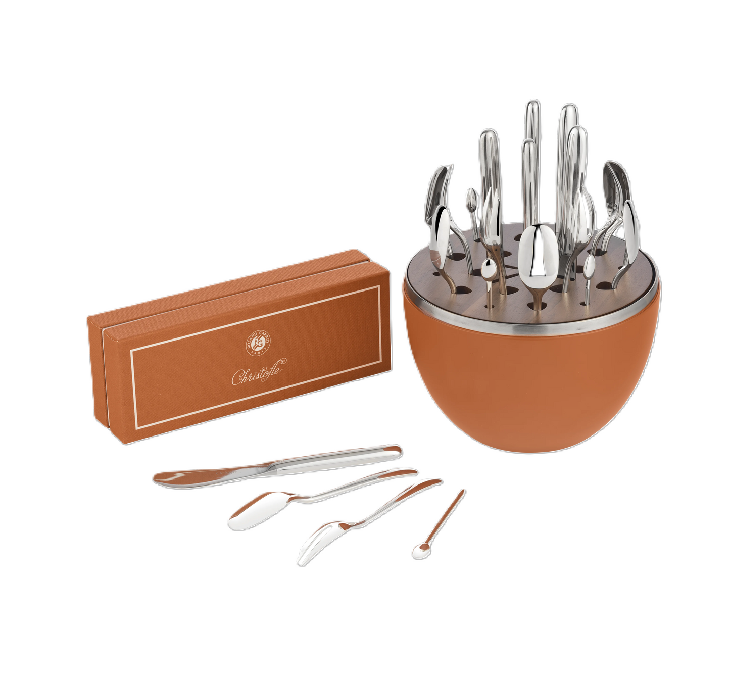 MOOD Party ROLAND-GARROS 24-Piece Silver-Plated Flatware Set with Chest