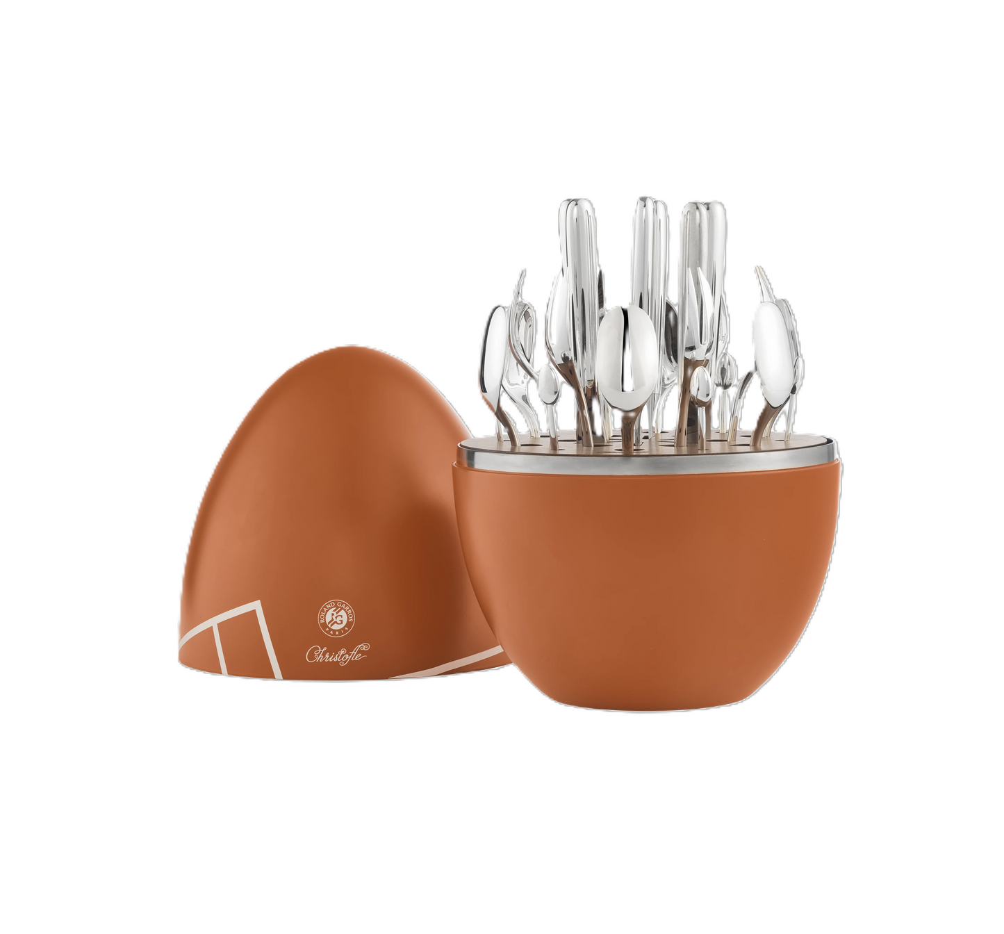 MOOD Party ROLAND-GARROS 24-Piece Silver-Plated Flatware Set with Chest