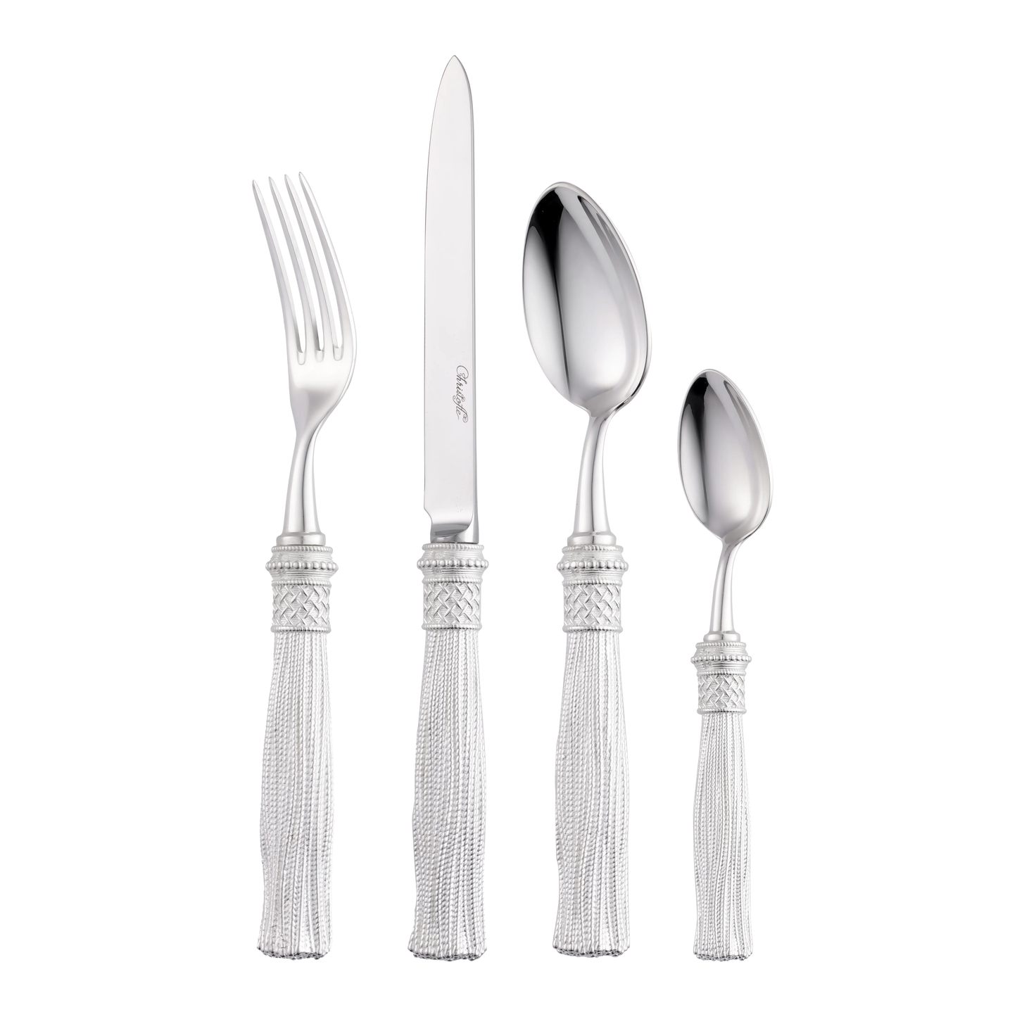 POMPON 4-piece Silver-plated Individual place settings