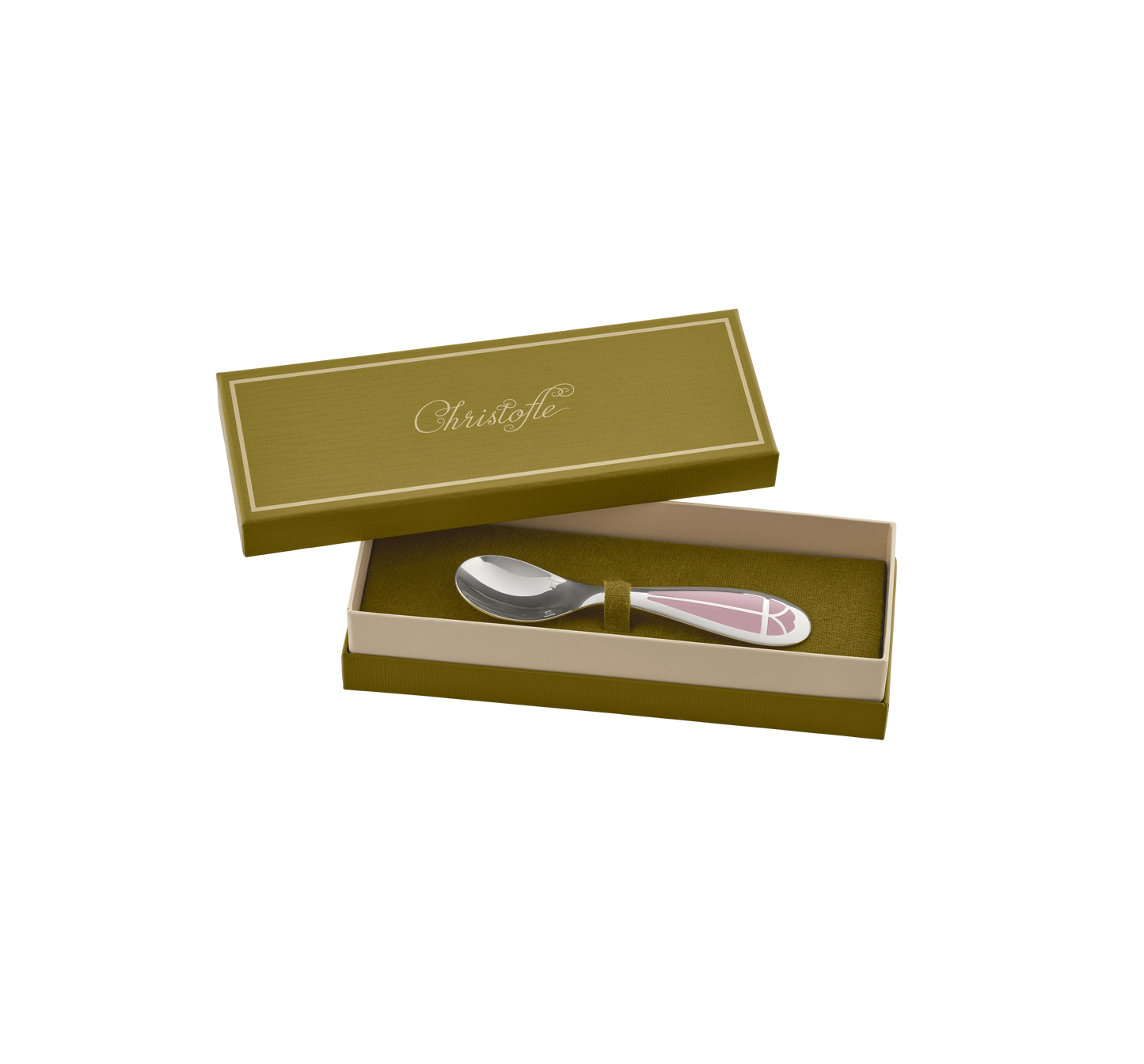 TALISMAN Silver plated Baby Spoon - Rose Quartz