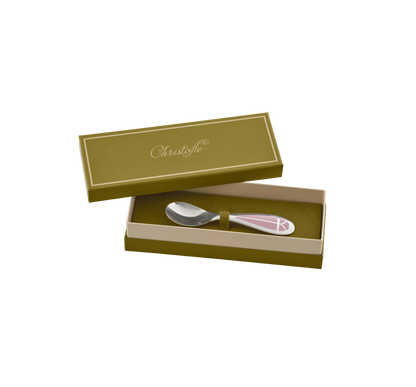 TALISMAN Silver plated Baby Spoon - Rose Quartz