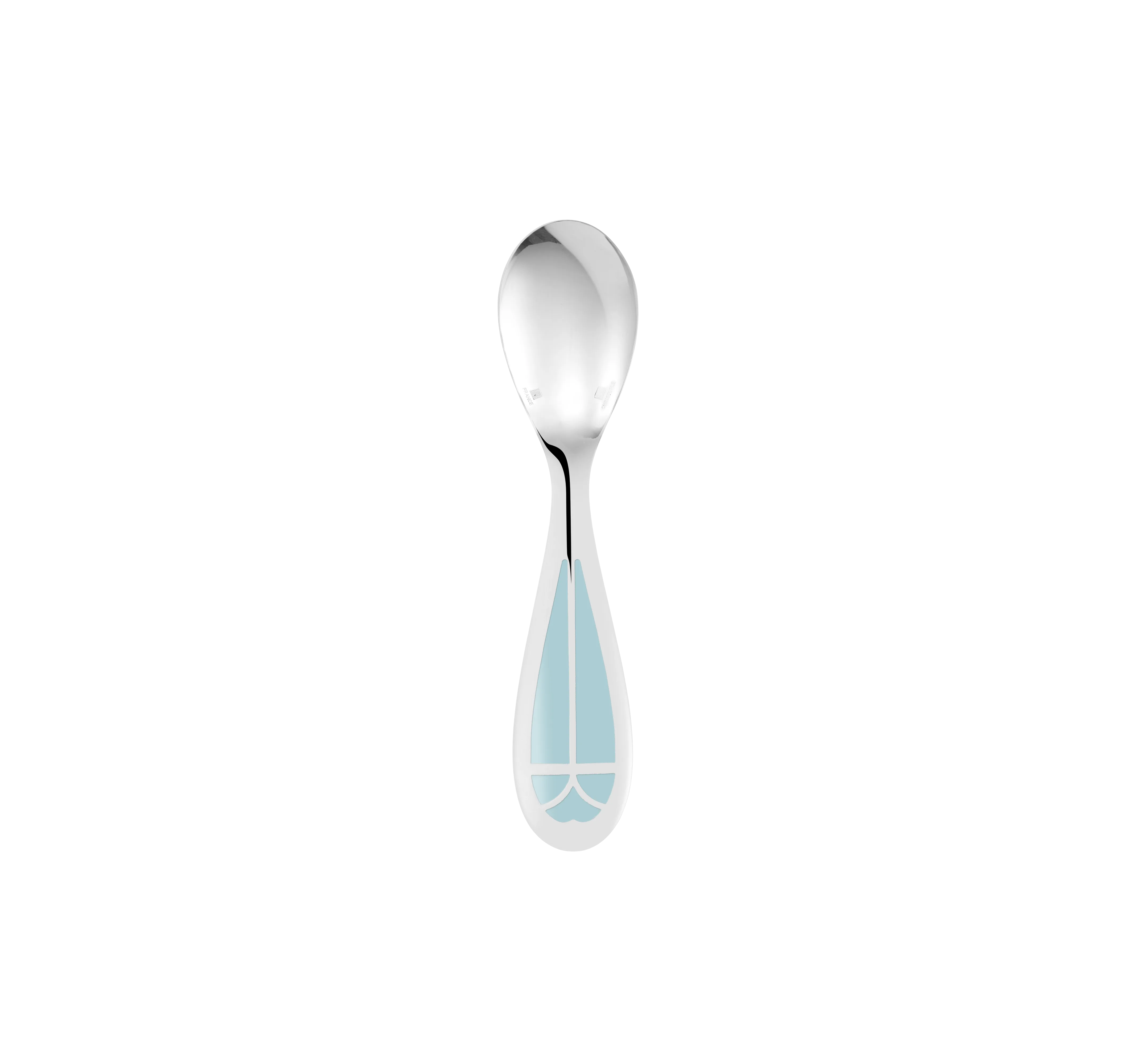 TALISMAN Silver plated Baby Spoon & Fork Set - Ice Blue