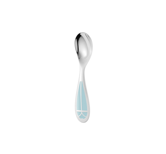 TALISMAN Silver plated Baby Spoon - Ice Blue Bakhache Lifestyle Australia
