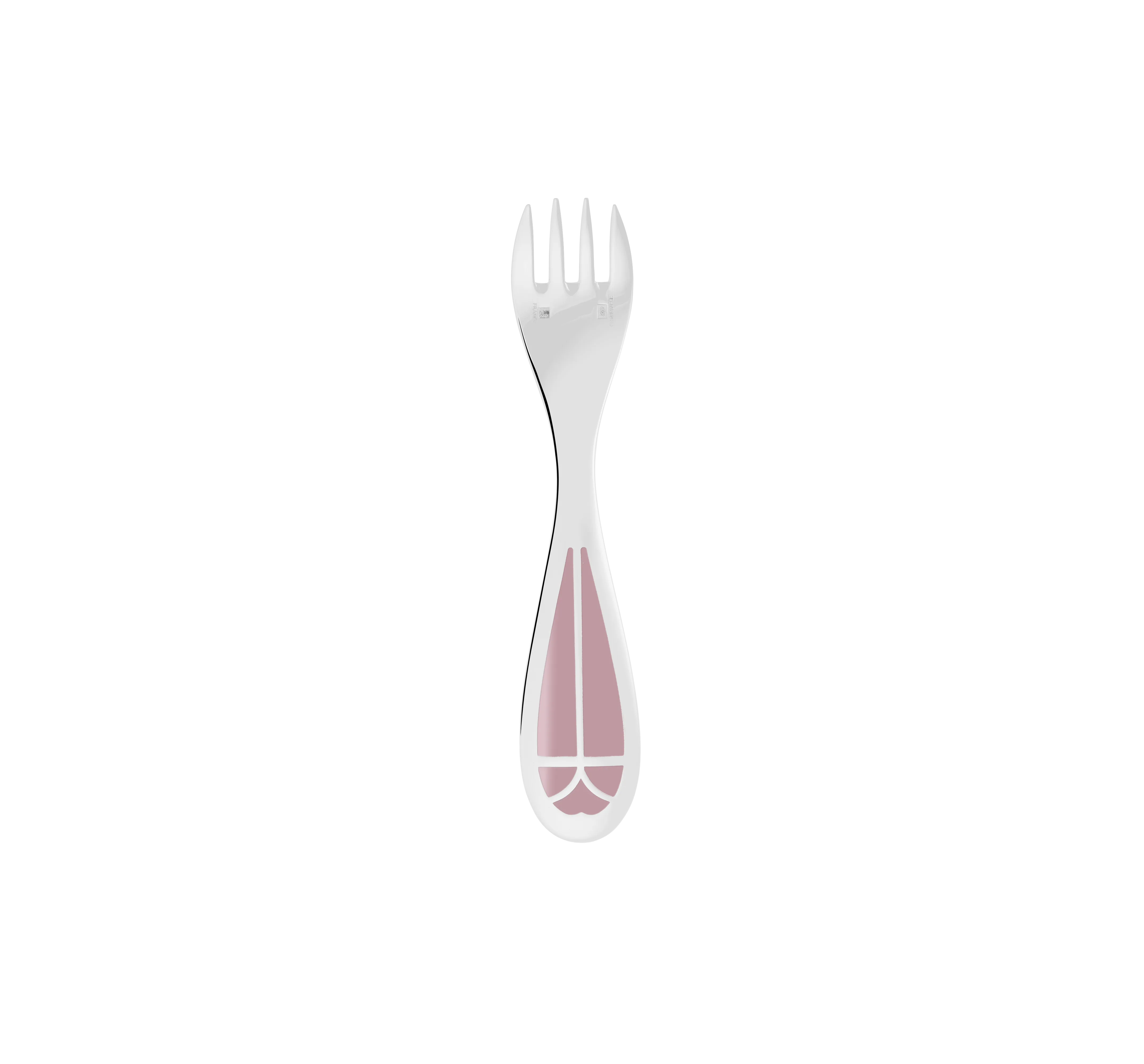 TALISMAN Silver plated Baby Spoon & Fork Set - Rose Quartz