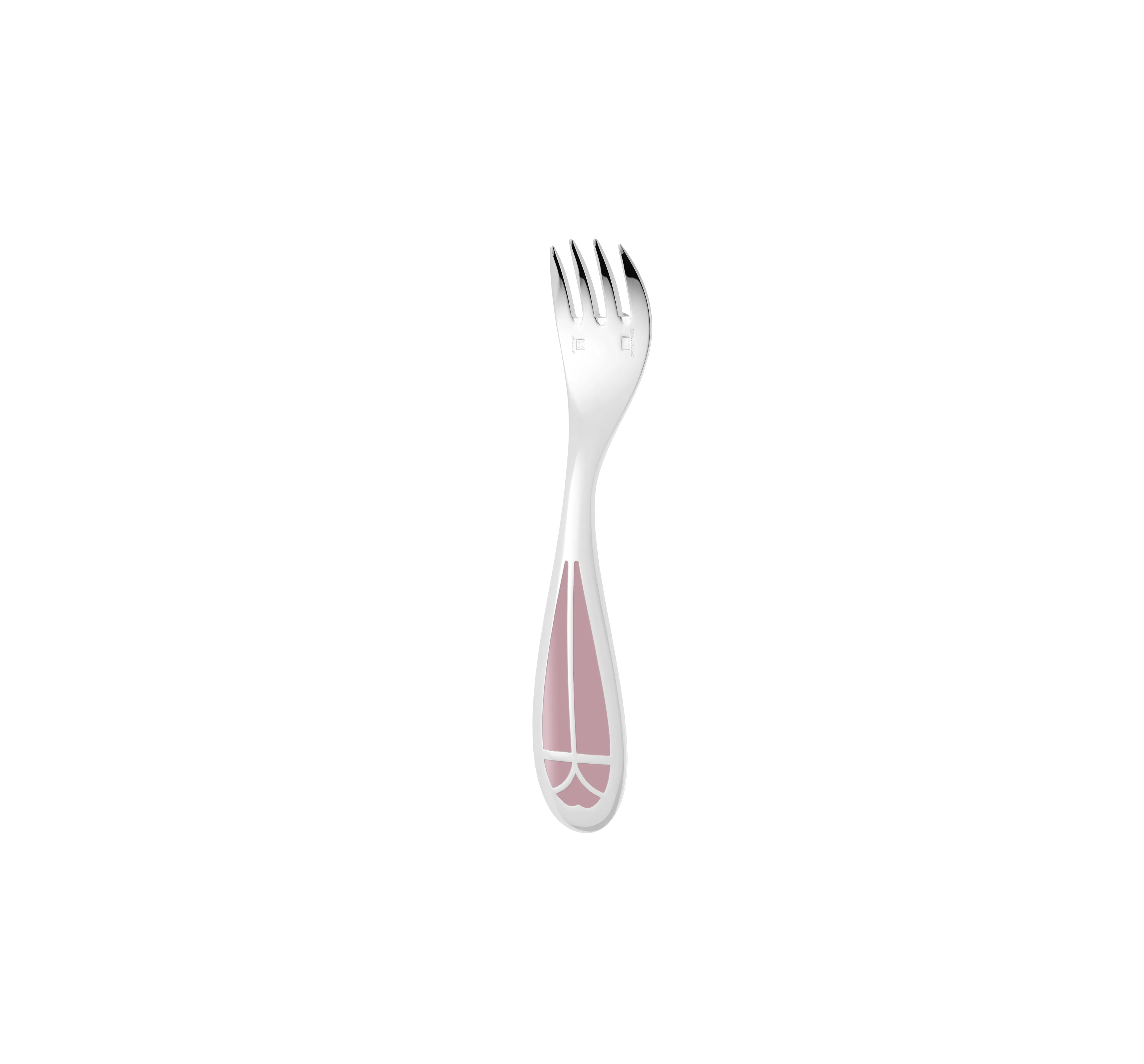 TALISMAN Silver plated Baby Spoon & Fork Set - Rose Quartz