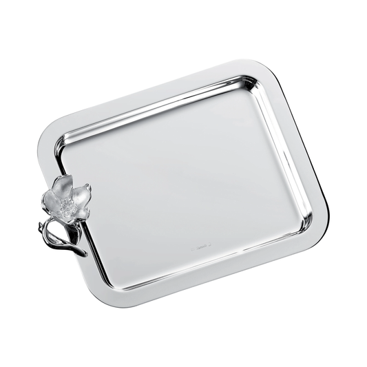 ANEMONE Small Silver-Plated Rectangular Tray - 20 x 16 cm