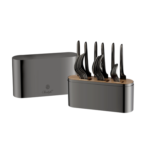 CONCORDE 24pcs Stainless Steel Set with Case - Black Bakhache Lifestyle Australia