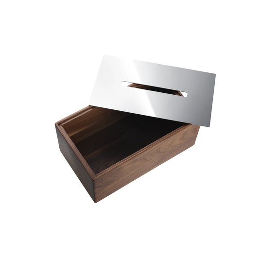 UNI Walnut and Steel Tissue Box Bakhache Lifestyle Australia