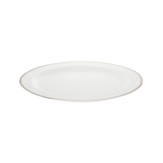 MALMAISON Porcelain Oval Platter 38cm Platinum Finish Bakhache Lifestyle Australia