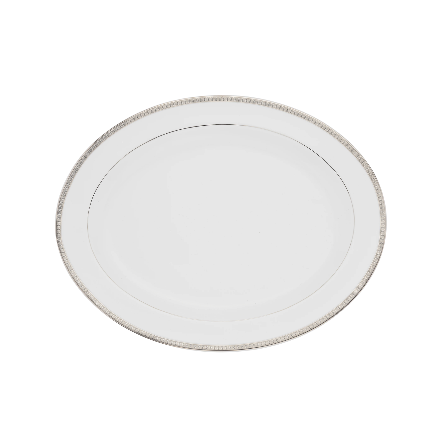 MALMAISON Porcelain Oval Platter 38cm Platinum Finish