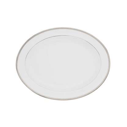 MALMAISON Porcelain Oval Platter 38cm Platinum Finish