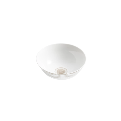 MALMAISON IMPÉRIALE Porcelain Chinese Rice Bowl Platinum Finish