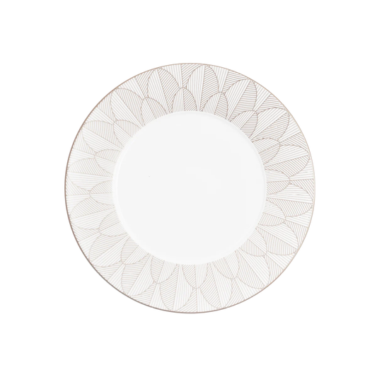 MALMAISON IMPÉRIALE Porcelain Dinner Plate Platinum Finish Bakhache Lifestyle Australia