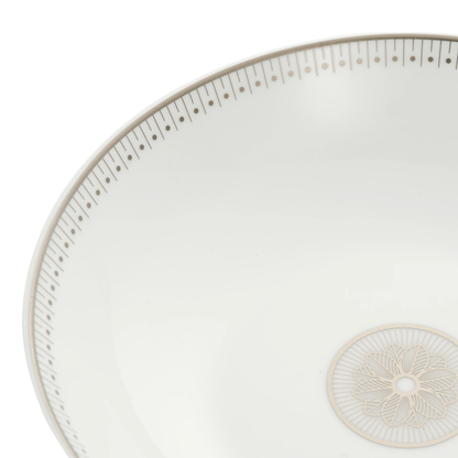 MALMAISON IMPÉRIALE Porcelain Soup Cereal Bowl Platinum Finish