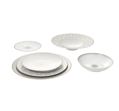MALMAISON IMPÉRIALE Porcelain Soup Cereal Bowl Platinum Finish