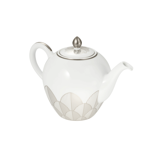 MALMAISON IMPÉRIALE Porcelain Round teapot 1.5L - Platinum Bakhache Lifestyle Australia