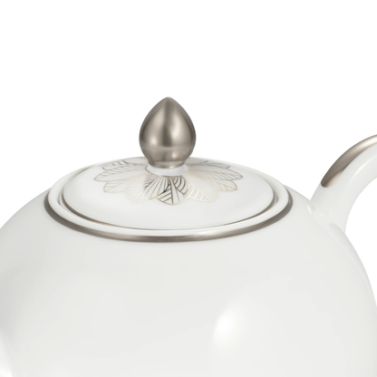 MALMAISON IMPÉRIALE Porcelain Round teapot 1.5L - Platinum