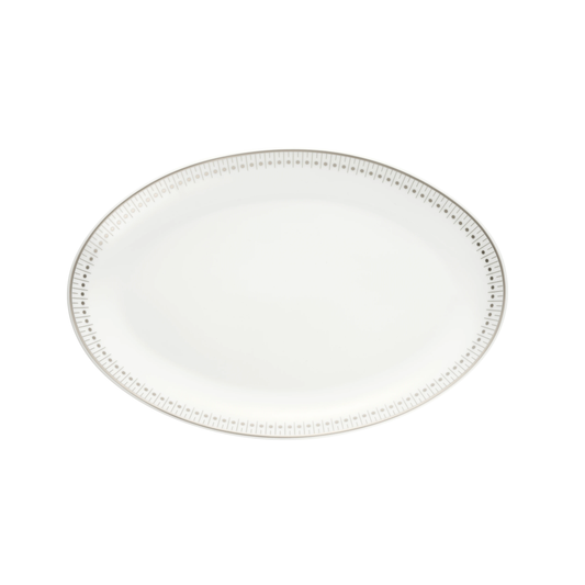 MALMAISON IMPÉRIALE Porcelain Oval platter 28 cm Platinum Finish Bakhache Lifestyle Australia
