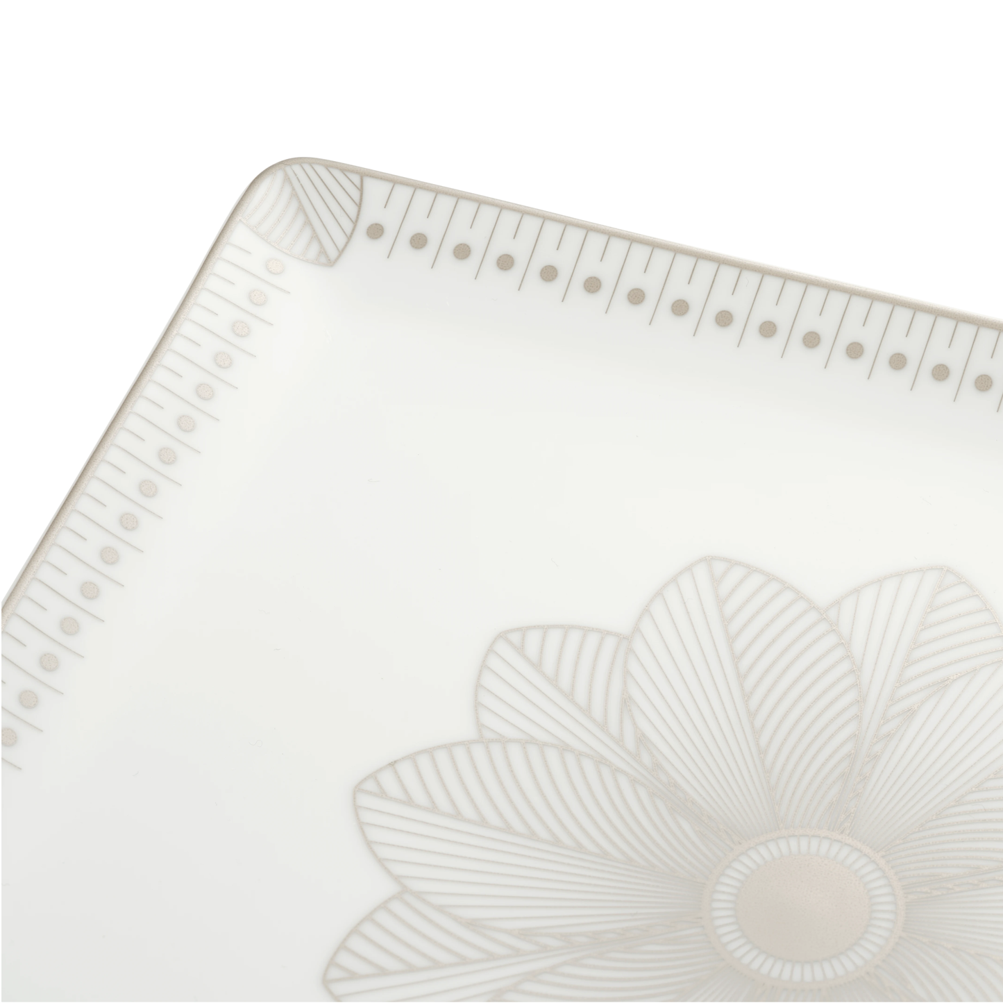 MALMAISON IMPÉRIALE Rectangular Porcelain Tray Platinum Finish