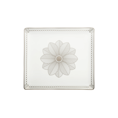 MALMAISON IMPÉRIALE Rectangular Porcelain Tray Platinum Finish