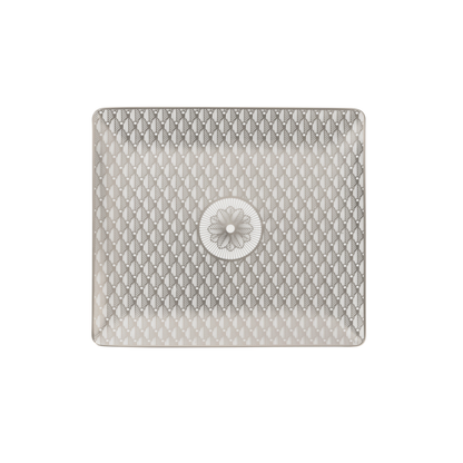 MALMAISON IMPÉRIALE Porcelain Rectangular Tray Platinum Finish