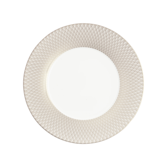 MALMAISON IMPÉRIALE Porcelain Underplate Platinum Finish Bakhache Lifestyle Australia