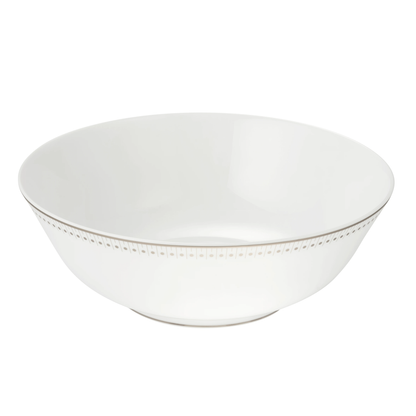 MALMAISON IMPÉRIALE Porcelain Salad Serving Bowl Platinum Finish