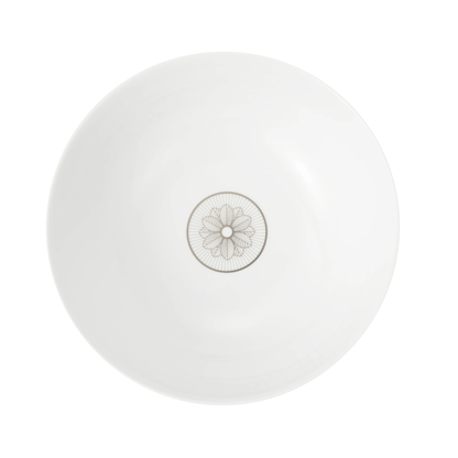 MALMAISON IMPÉRIALE Porcelain Salad Serving Bowl Platinum Finish