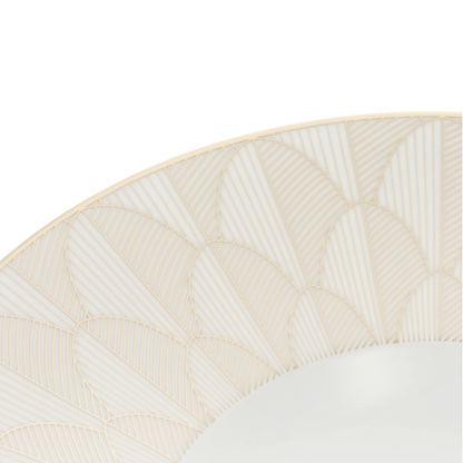 MALMAISON IMPÉRIALE Porcelain Large Rim Plate Gold Finish