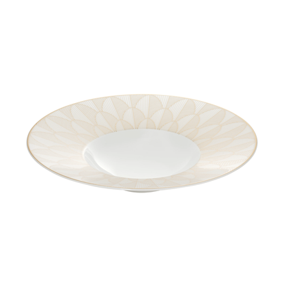 MALMAISON IMPÉRIALE Porcelain Large Rim Plate Gold Finish