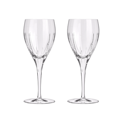IRIANA Set of 2 White Wine Crystal Glasses