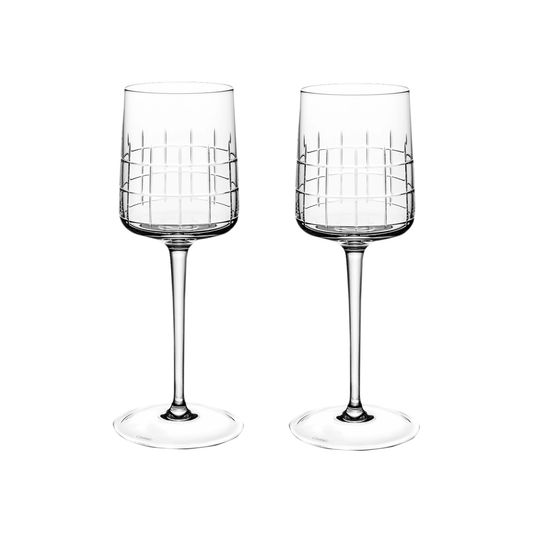 GRAPHIK Set of 2 Crystal Red Wine Glasses Bakhache Lifestyle Australia