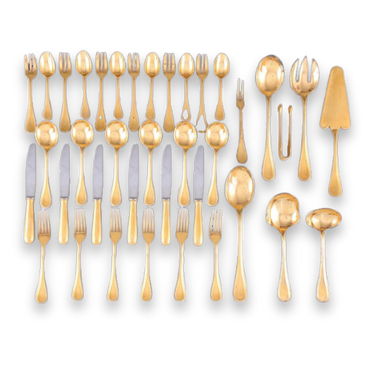 Christofle Gilded 38 Piece Flatware Afternoon Tea Set Bakhache Lifestyle Australia
