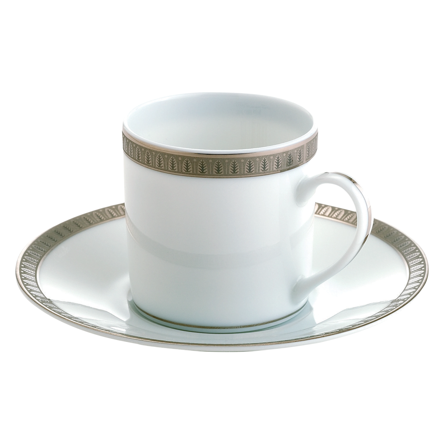 MALMAISON Porcelain Cup and Saucer Platinum Finish