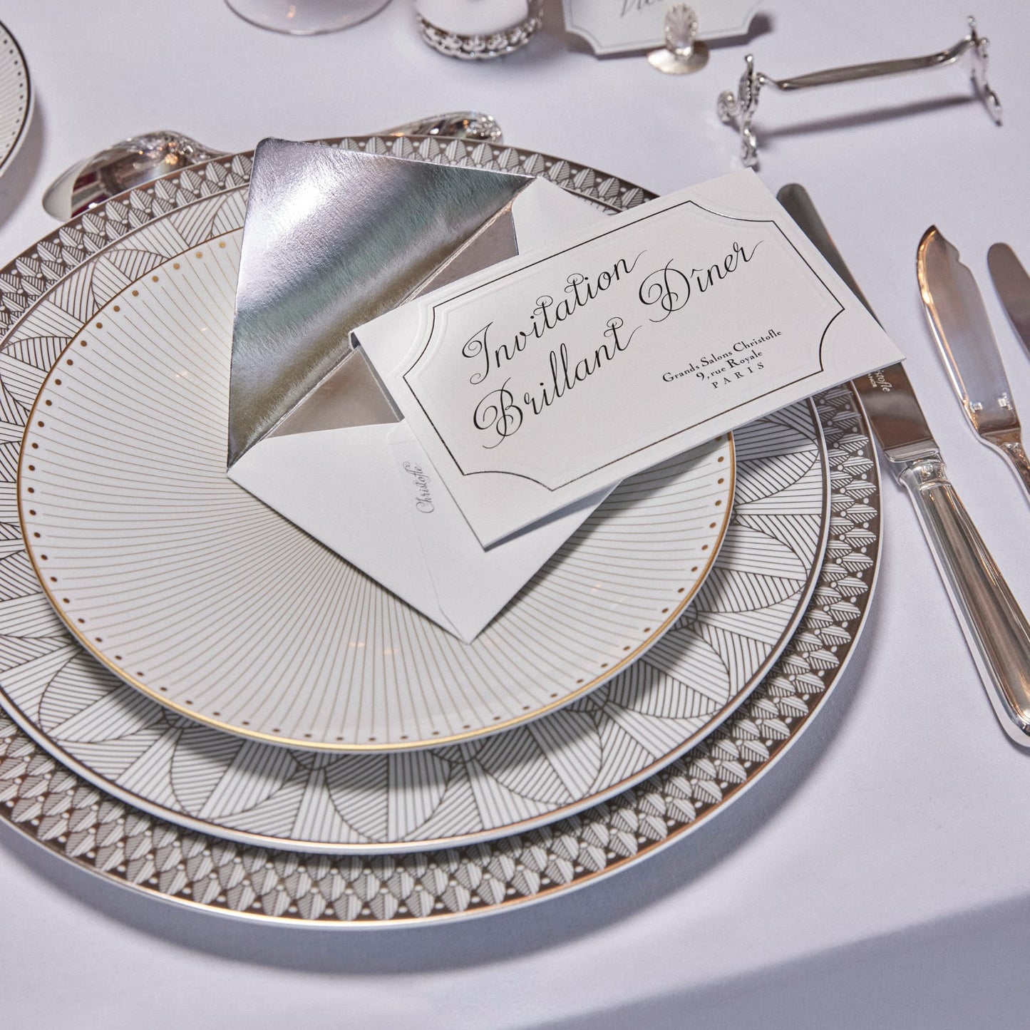 MALMAISON IMPÉRIALE Porcelain Dessert/Luncheon/Salad plate Gold Finish