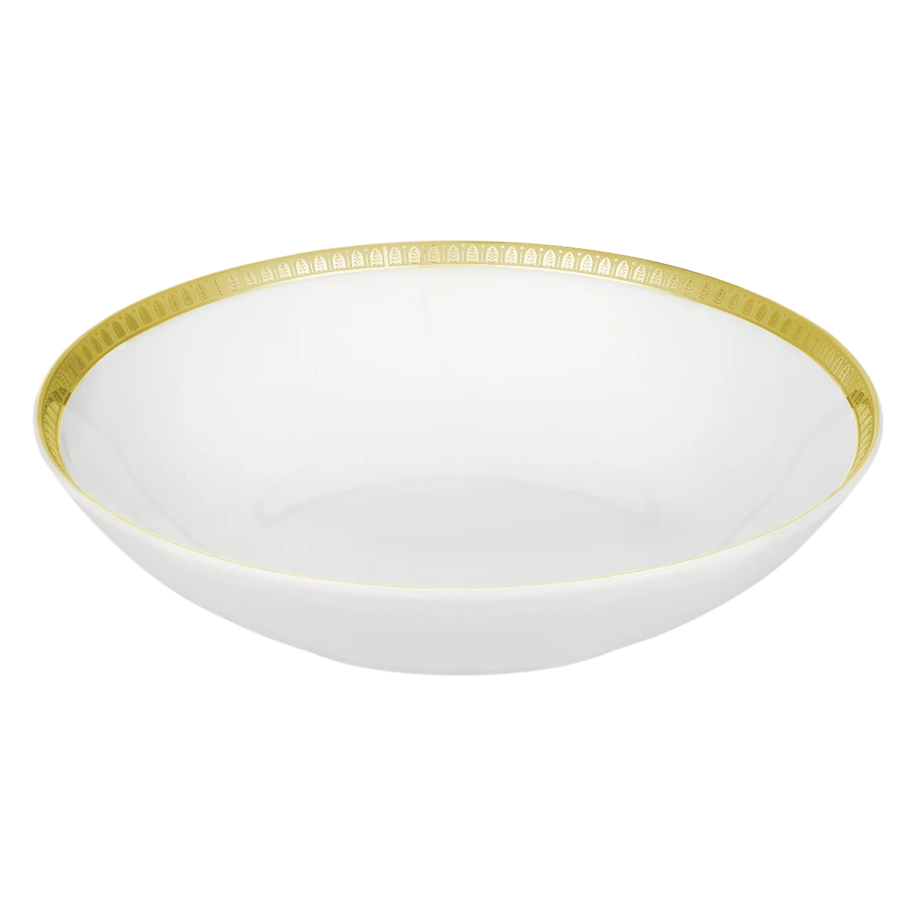 MALMAISON Porcelain Soup Cereal Bowl Gold Finish