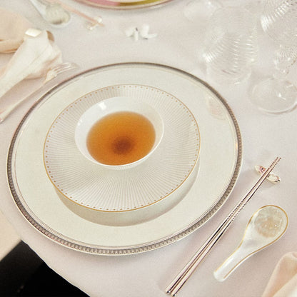 MALMAISON IMPÉRIALE Porcelain Dessert/Luncheon/Salad plate Gold Finish