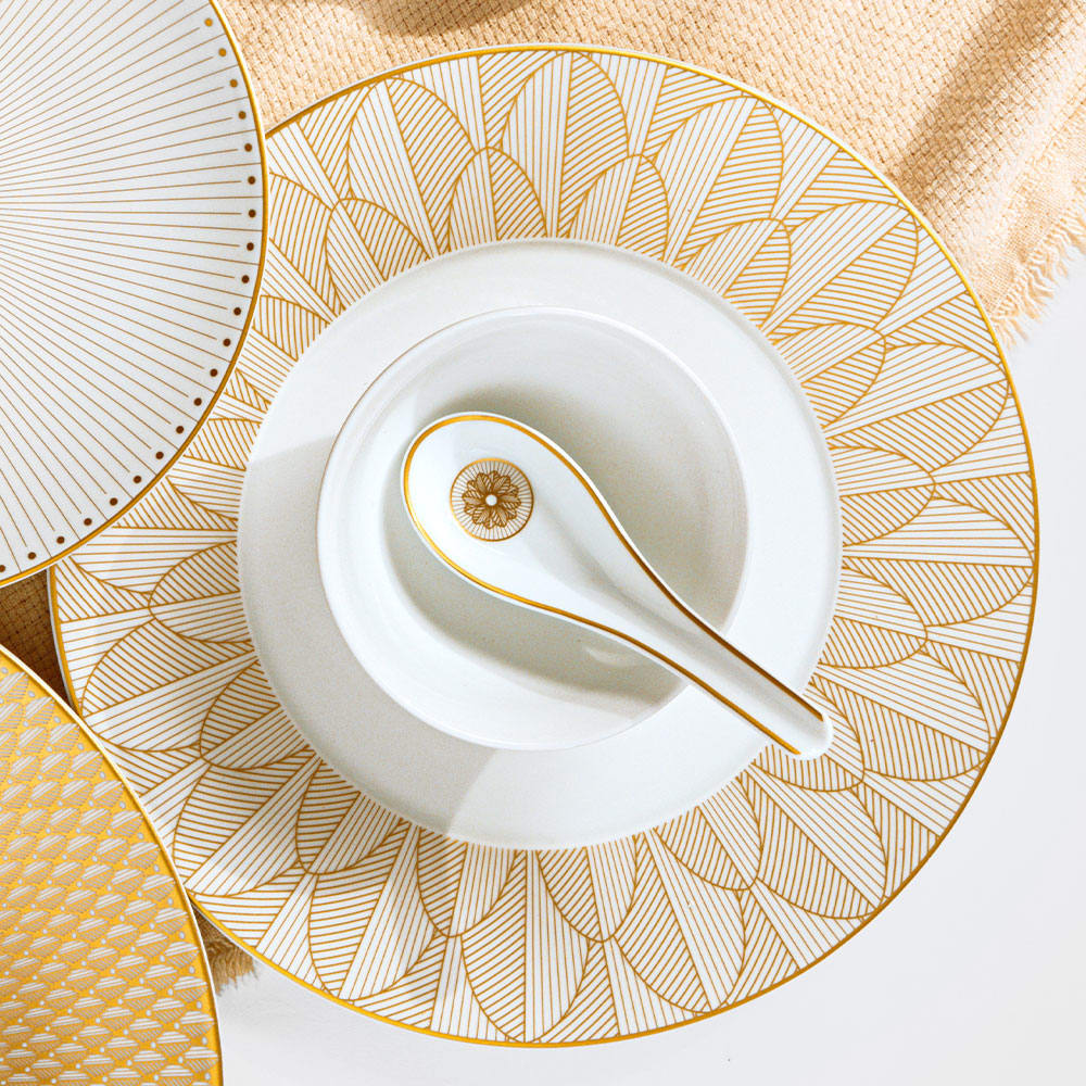 MALMAISON IMPÉRIALE Dinner Porcelain Plate Gold Finish