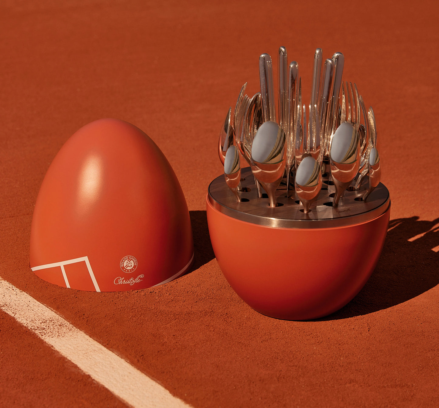 MOOD ROLAND-GARROS 24-Piece Silver-Plated Flatware Set with Chest