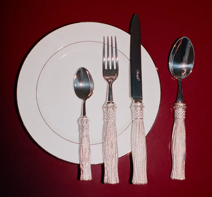 POMPON 4-piece Silver-plated Individual place settings