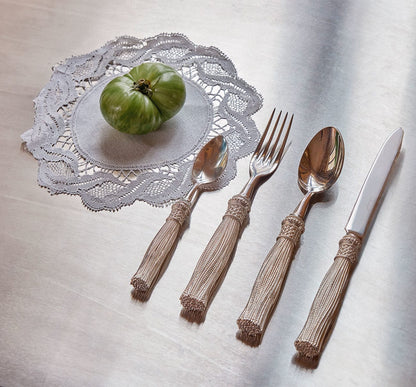 POMPON 4-piece Silver-plated Individual place settings