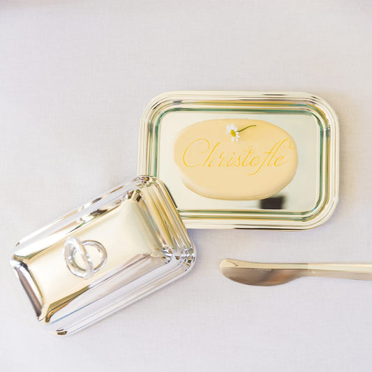 VERTIGO Silver-Plated Butter Dish with Lid Bakhache Lifestyle Australia